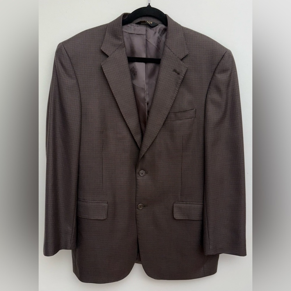 Jos. A. Bank Signature Gold Gordon Silk Wool Sport Coat Brown Blue 41R